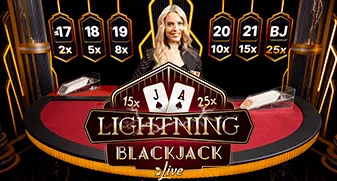 Lightning Blackjack live casino game at Rhino Casino